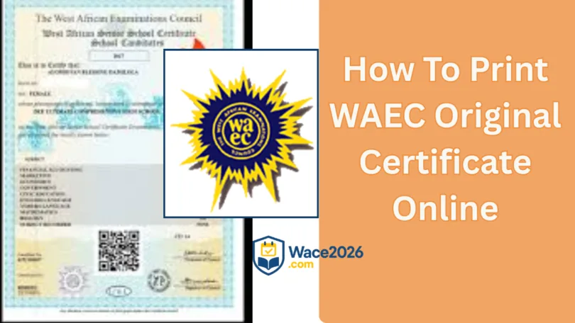 How to Print Original WAEC Certificate Online