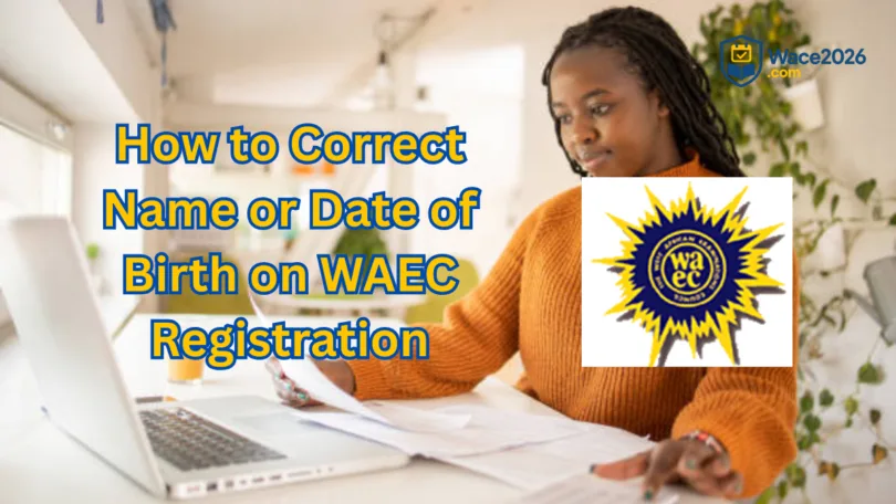 How to Correct Name or Date of Birth on WAEC Registration