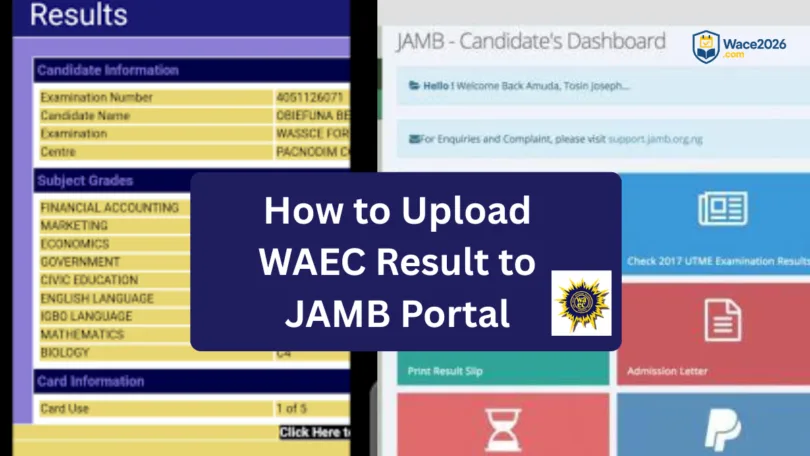 How to Upload WAEC Result to JAMB Portal 2026