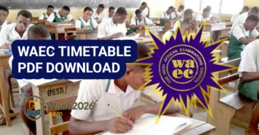 WAEC 2026 Timetable PDF Download