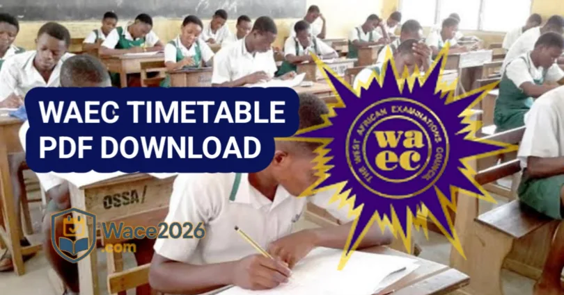 WAEC 2026 Timetable PDF Download