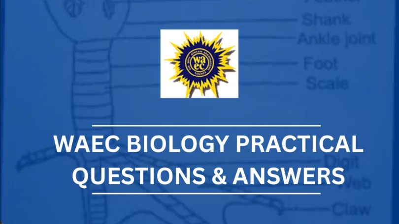 WAEC Biology Practical Questions and Answers
